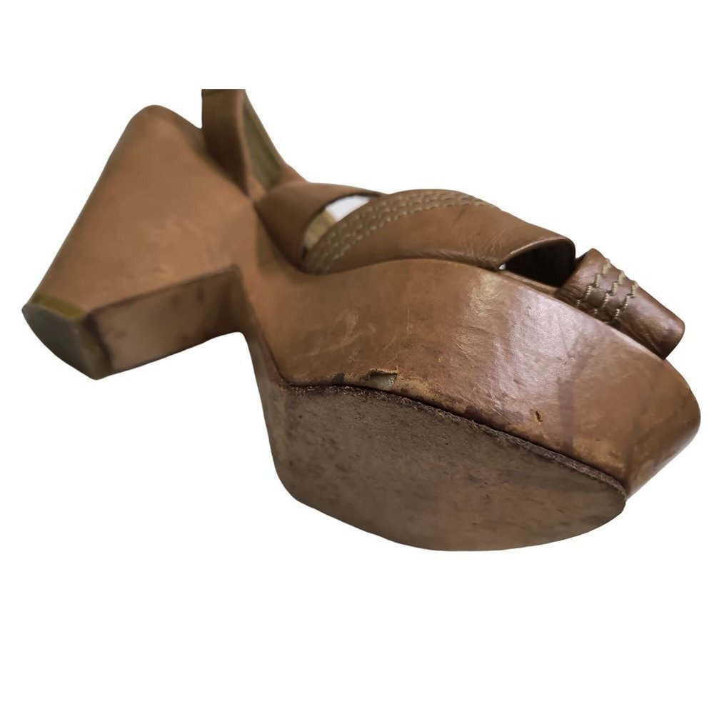 Vintage Chloe leather Wedge sandals Size 39.5 US Size US shoe size‎ 8.5. - Picture 13 of 13